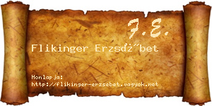 Flikinger Erzsébet névjegykártya
